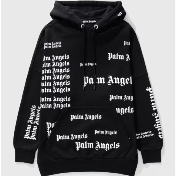 Palm Angels Ultra Logo Oversized Hoodie black SZ Large - Picture 1 of 11